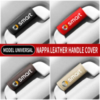 1PC Leather Car Roof Armrest Inner Door Pull Handle Protection Case Cover For Smart Fortwo Forfour 453 451 450