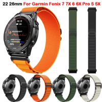 Nylon Strap for Garmin Fenix 6 7 7X 6X Pro Enduro 2 Band 22mm 26mm Quick Fit Straps Taxtic 7 Pro Fenix 3 3HR Wristband