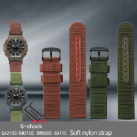 Canvas watch Strap For Casio GShock GM2100 GA2100 GA2110 DW5600 GW-5000 5035 GW-M5610 GA110 Modified Breathable Nylon Watchband