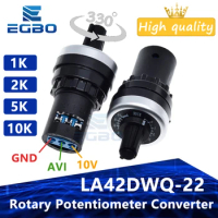 LA42DWQ-22 1K 2K 5K 10K 22mm Diameter Pots Rotary Potentiometer Converter Governor Inverter Resistance Switch