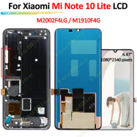6.47'' For xiaomi Mi Note 10 Lite LCD M2002F4LG M1910F4G Display Touch Screen Digitizer With Frame For Xiaomi Note10 Lite LCD