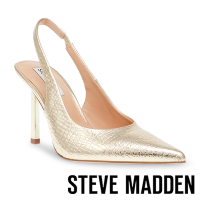 STEVE MADDEN-SOIREE 壓紋前包繞踝跟鞋-金色