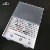 Clear Beads Display Box Trollbeads Jewelry Storage Organizer Case DIY Bracelet Necklace Showcase 11Pcs Metal Rod Beads Tray