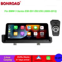 Bonroad 10.25 BMW E90 Linux Car Multimedia For BMW E90 E91 E92 E93 2005-2012 iDrive GPS Navigation Wireless Carplay Android Auto