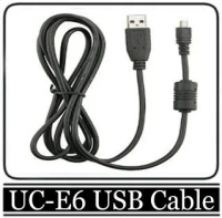 UC-E6 USB Cable For Nikon COOLPIX AW100,L20,L22,L24,L100,L110,L120,P100,P300,P310,P500,P510,P6000,P7000,P7100,P90 Digital Camera