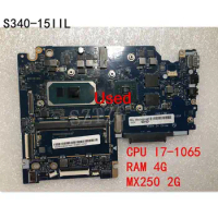 Used for Lenovo Ideapad S340-15IIL Laptop Motherboard With CPU I7-1065 RAM 4G GPU RX250 2G FRU 5B20X58148