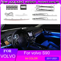 for Volvo s90 2017-2021 Car LED ambient light for Volvo S90 64-color ambient light, illuminated door light, atmosphere light