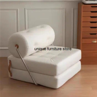 Nordic Style White Sofa Bed Foldable Single Adults Living Room Sofa Reading Ergonomic Comfort Divani Soggiorno Bedroom Furniture