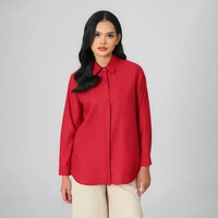 Geulis.id DAILY SHIRT BRIGHT SERIES (12 warna) KEMEJA KERJA / KEMEJA ANTIKUSUT / KEMEJA POLOS S RED