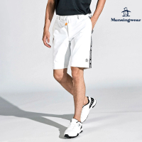 【Munsingwear】企鵝牌 男款白色純白特色織帶抗UV防汙高機能短褲 MGTE8D52