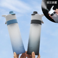 運動可水杯大容量塑料男士女學生夏季水壺潮流網紅噴霧噴水杯子