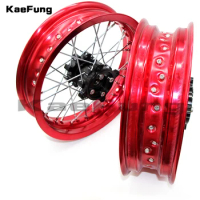 Motorcycle Dirt Pit Bike Rims 15mm Hole 2.50-12inch &amp; 3.00x12"inch Front and Rear Wheel Rim Whit CNC Hub for CRF Kayo BSE Apollo