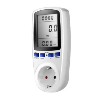 EU Digital Wattmeter Power Meter Energy Meter Voltage Wattmeter Power Analyzer Electronic Energy Meter Measuring Outlet Socket