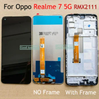 6.5 Inch For OPPO Realme 7 5G LCD Display Touch Screen Digitizer Assembly Repair Parts / With Frame For REALME 7 5G RMX2111
