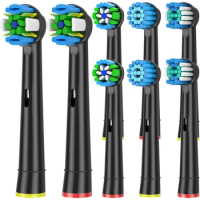 8pcs Toothbrush Head Compatible with Braun Oral B Electric Toothbrush,inculed 2 Precision, 2 Floss, 2 Efficient, 2 Sensitive