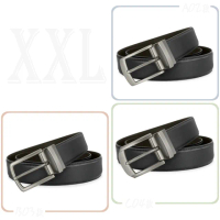 【CH-BELT 銓丞皮帶】加大尺碼 加長XXL 針扣夾座 男休閒皮帶腰帶(多款-黑XXL)