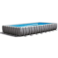 INTEX 26374 Ultra Steel Frame Above Ground Adult Swimming Pool