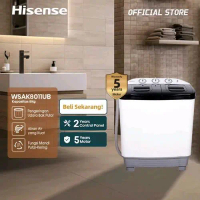Mesin Cuci AQUA Elektronik 1 Tabung 8 Kg Top Loading AQW-87DD dengan Fuzzy Control dan Quick Wash -