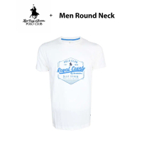 （Hot sale！！）RCB Polo Club Men White Soft Cotton Casual T-Shirt RMRN12052