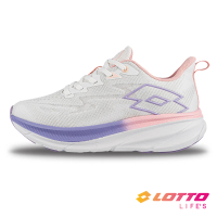 LOTTO 女 寬楦超速跑輕量極避震跑鞋(白/粉紫-LT4AWR5397)