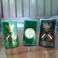 evolet paskibra hitam evolet paskibraka hijau 1 pasang (2biji) evolet paskibra teratai