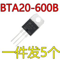 Thyristor Dwi Arah, BTA20-600B, TO-220, 20A, 600V, Jenama Baru, 5 keping