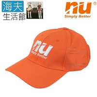【海夫生活館】恩悠數位 NU 高爾夫球帽 橘底白字(9GC1700OW00)