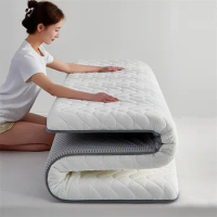 Soybean Latex Filling Mattress, Floor Mat, Foldable, Slow Rebound, Tatami Cover, Bedspreads, 6 cm, 9cm Thickness, King, Twin