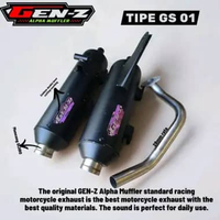 knalpot motor standar racing original GEN-Z alpha muffler TIPE GS-01 UNTUK SEMUA MOTOR MATIC BEAT MI
