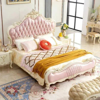 King Size Frame Double Bed Modern Wooden Queen Living Room Double Bed Luxury Princess Cama Matrimonial Bedroom Furniture