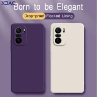 Original Square Liquid Silicone Phone Covers for Xiaomi Redmi K40 Pro Plus Camera Protective Shockproof Soft Mobile Cases K40Pro