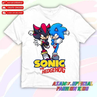 เสื้อยืดเด็ก SONIC VS SHADOW SONIC THE HEDGEHOG CHILDRENS CLOTHES SONIC CHILDRENS TSHIRT100-150 สวมใ