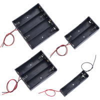 3.7V 18650 Battery Storage Box Case 1 2 3 4 Slot Way DIY Batteries Clip Holder Container With Wire Lead For 18650 Battery