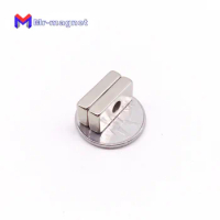 50pcs 25*10*5mm Super Strong Block Cuboid Neodymium Magnets 25mmx10mmx5mm Countersunk Hole 6mm Rare Earth 25*10*5-6 magnets