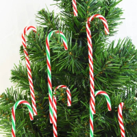 6pcs Christmas Candy Cane Colorful Crutches Christmas Tree Hanging Pendant For New Year Xmas Party Home Ornaments Navidad Gifts
