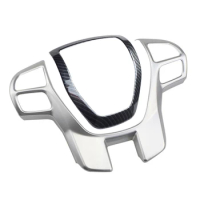 Carbon Fiber Steering Wheel Trim Control Button Frame Cover Car Accessories for Ford Ranger Everest Endeavour
