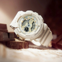 【CASIO 卡西歐】BABY-G 白巧克力時尚雙顯腕錶 母親節 禮物(BA-110XSW-7A/速)