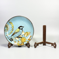 雞翅木盤子托架 實木瓷盤支架普洱茶餅展示架子擺盤掛盤支架木托