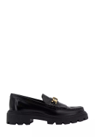 Tod's Leather lofer with frontal fringes - TOD'S - Black