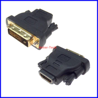 24k Gold Plated Plug Male To Female DVI Converter 1080P For HDTV Projector Monito DVI 24+1 To HDMI-compatible Adapter Cables