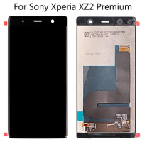 Original 5.8 For Sony Xperia XZ2 Premium LCD Display Screen Touch Digitizer Frame For SONY XZ2 Premium 3840x2160 H8166 Display