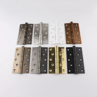 2PCS 5Inches Thickness 3mm Stainless Steel Heavy Door Hinges Thicken Ball Bearing Silent Furniture Door Hinges European Hinges