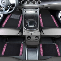 Car Floor Mats Pink For Honda Accord City Crv Crz Elysion Fit Jade Jazz Insight Odyssey Pilot Vezel Stream Shuttle Urv Inspier