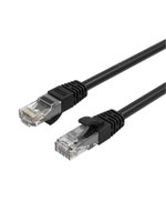 สายแลนแบบกลม CAT6 เชื่อมต่ออินเทอร์เน็ต สีดำ