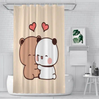 UWU Bathroom Shower Curtains Bubu Dudu Cartoon Waterproof Partition Curtain Designed Home Decor Accessories