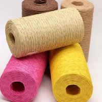 460g/lot Raffia Straw Yarn Handmade Knitting Summer Hat Bags Crocheting Yarn For Handcrafts Material