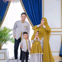 Dress Mom, Dress Kids, Koko Kids Aden Yusuf Zulaikha (Manggo Jasmin,Peanut Butter)