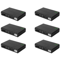 6X 9V 12V UPS Uninterruptible Power Supply Mini UPS USB 10400Mah 18W Battery Backup For Wifi Router CCTV(US Plug)