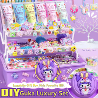 【Ready Stock】DIY Goo Card Set Three-layer Storage Box Hand Account Sticker Goo Card Sticker Goo Chuc