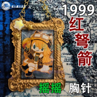 Anime Reverse:1999 Lilya Shake Fighter Metal Bow Sweater Chain Badge Button Medal Brooch Pin Cosplay Clothing Docor Toys Gifts
